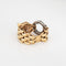 Bague Bague flexible panthère sertie de diamants, taille 6,5, style vintage, or 14 carats, bijou animal, chaîne à maillons 58 Facettes G14078