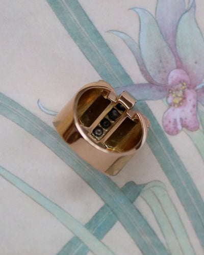 Bague 54 Bague Tank Or et Diamants 58 Facettes A11195