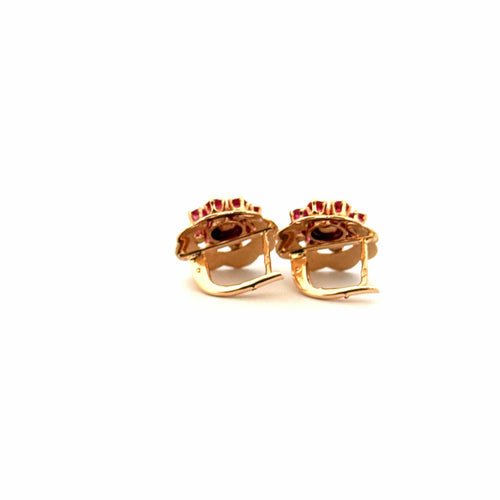 Boucles d'oreilles Dormeuses Or Jaune Rubis & Diamants 58 Facettes E3BO-GS29811-12