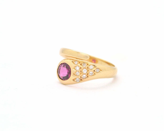 Bague 53 Bague serpent avec rubis et diamants 58 Facettes