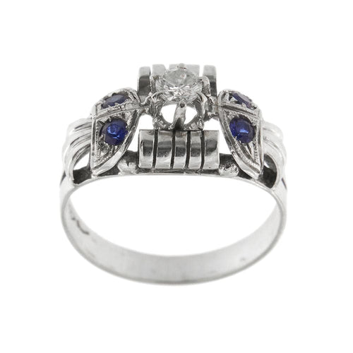 Bague Bague avec saphirs et diamants 58 Facettes 30533