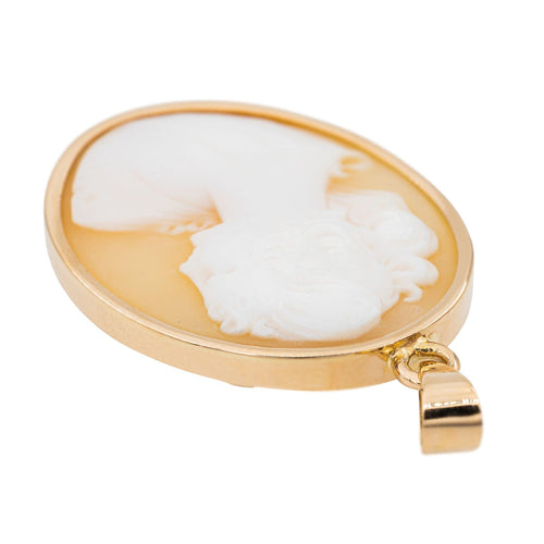 Pendentif Pendentif Camée Or jaune Coquille 58 Facettes 2912921CN
