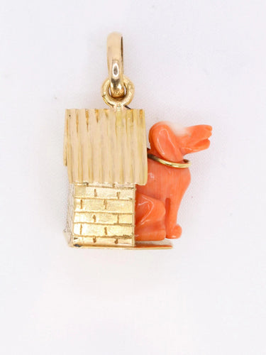 Pendentif Pendentif Charms chien or jaune corail 58 Facettes 1099.8