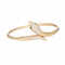 Bracelet Bracelet jonc serpent vintage diamant or jaune yeux émeraude 58 Facettes G13966