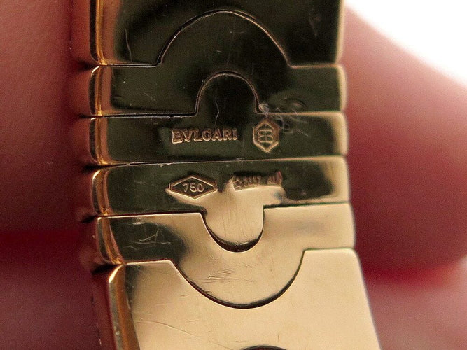 Montre vintage montre BULGARI parentesi quartz 120 diamants or jaune 58 Facettes 262502