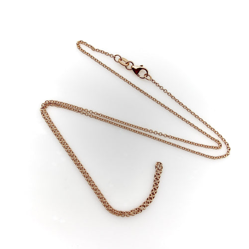 Collier Chaîne à maillons Belcher italiens en or rose 14 carats 58 Facettes A2003X