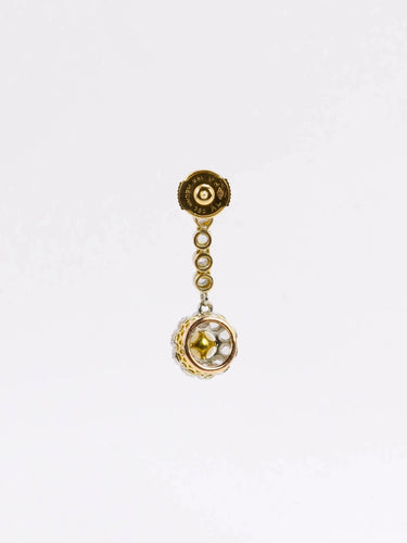 Boucles d'oreilles Boucles d'oreilles pendantes Belle Epoque diamants perles 58 Facettes J257B