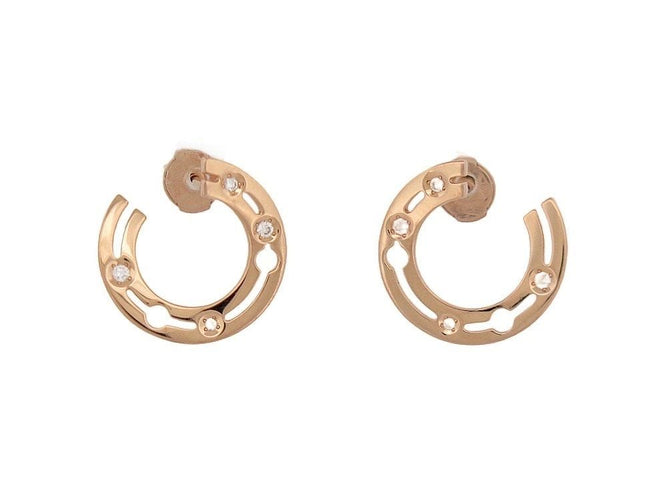 Boucles d'oreilles boucles d'oreilles DINH VAN creoles pulse or rose 58 Facettes 259886