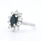Bague Bague Marguerite Vintage en Or 18 Carats, Saphir Naturel et Diamants 58 Facettes 382