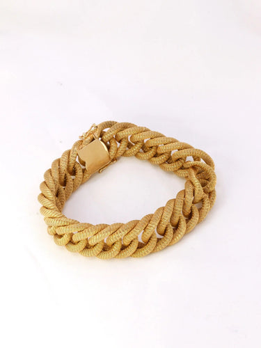 Bracelet Bracelet vintage maille tressée or jaune 58 Facettes J226