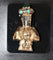 Broche Moretto Blackamoor broche or jaune 18k saphirs turquoises 58 Facettes 377