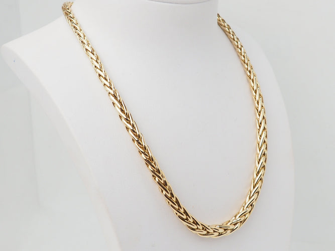 Collier Collier maille palmier en or jaune 58 Facettes 33446