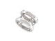Bague 51 bague doubles anneaux chaine sertie 10 diamants or blanc 58 Facettes 263920