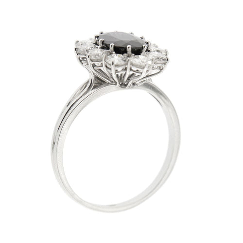 Bague Bague avec saphir et diamants 58 Facettes 29746