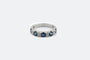 Bague 15 / Oro Bianco Anello in oro bianco con zaffiri e diamanti 58 Facettes ANL627
