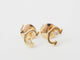Boucles d'oreilles Boucles d'oreilles Puces Cartier C en or jaune et diamants 58 Facettes 33295