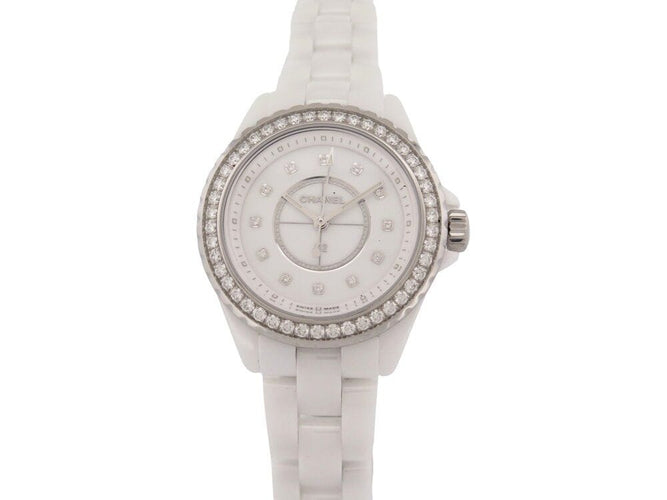 Montre montre CHANEL j12 h6418 33 mm ceramique diamant quartz ceramic 58 Facettes 266663