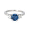 Bague 54 Bague Or blanc Saphir, Diamant 58 Facettes 4170179CN