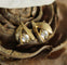 Boucles d'oreilles Puces d'oreilles or jaune pierres blanches 58 Facettes 16-307B