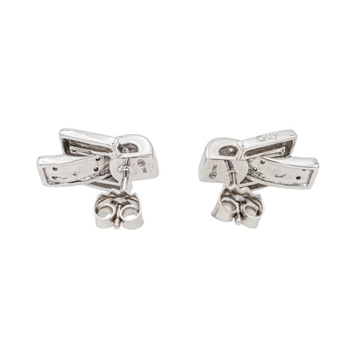 Boucles d'oreilles Guy Laroche Boucles d'oreilles Puces Or blanc Diamant 58 Facettes 3641116CN