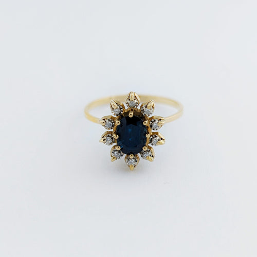 Bague Bague en or jaune  et saphir 58 Facettes 32828