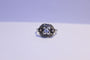 Bague 53 Bague Or blanc Oxyde de zirconium 58 Facettes