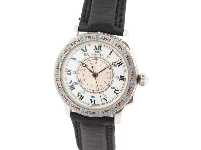 Montre vintage montre LONGINES lindbergh en acier 38mm automatique 58 Facettes 260293