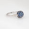 Bague Bague empilable en or blanc 18 carats avec saphir et diamants, taille 7, bijoux fins Estate Fine Jewelry 58 Facettes G14016