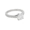Bague Bague solitaire accompagné 1.04 ct, or blanc. 58 Facettes 30717