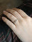 Bague géométrique or blanc diamants