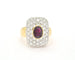 Bague Bague en or avec rubis et diamants autour 58 Facettes