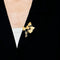 Broche Broche or jaune et turquoises et saphir 58 Facettes CHA5390