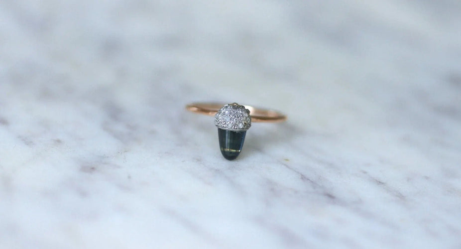 Bague 54.5 Bague Noisette Saphir et Diamants 58 Facettes