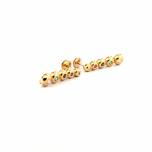 Boucles d'oreilles Boucles D'oreilles Or Jaune 18k Tutti Frutti 58 Facettes 2-BOE1 -GS35845-3