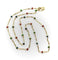 Collier Chaîne à maillons Figaro en or 14 carats avec perles en émail coloré 58 Facettes A2003Y