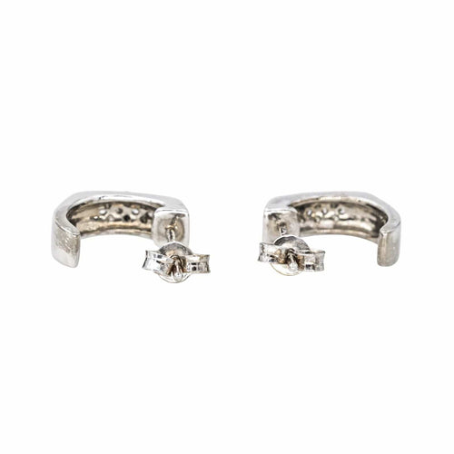 Boucles d'oreilles Boucles d'oreilles Demi-créoles Or blanc Diamant 58 Facettes 4174992CN