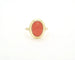 Bague Bague en or jaune avec corail 58 Facettes 13081