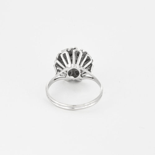 Bague 57 AUGIS -  + Qu'hier - que demain  - Bague or blanc et diamant 58 Facettes GU194