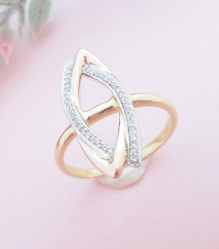 Bague 54.5 Bague Moderne Diamants Or 2 tons 58 Facettes AA 1613