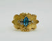 Bague 57 Bague vintage en or jaune avec aigue-marine marquise et diamants 58 Facettes 50300
