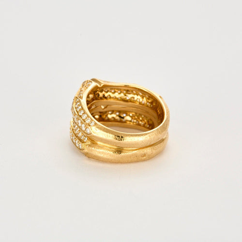 Bague CARTIER - "bambou" bague or jaune et diamants 58 Facettes