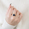 Bague 55 Bague Saphir Diamants Baguettes 58 Facettes