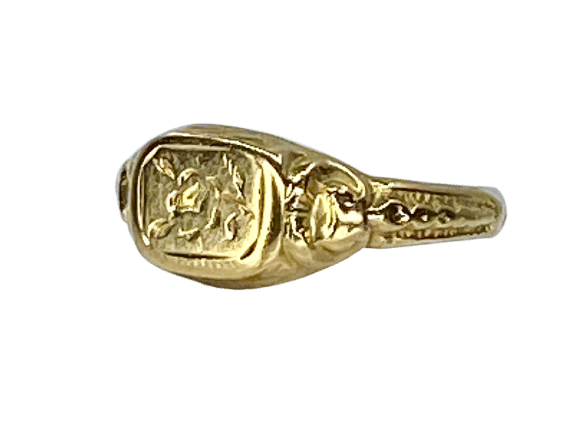 Bague 52 Chevalière en or jaune 18 carats vers 1900 58 Facettes AB664