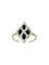 Bague 55 Bague Or Blanc 14K Saphir et Diamants 58 Facettes