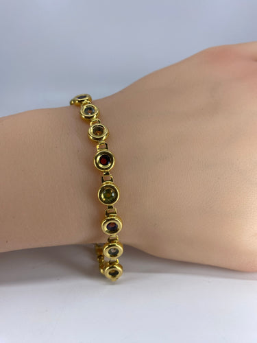Bracelet Bracelet en or 18 carats et pierres fines 58 Facettes AB350