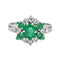 Bague 56 Bague Or blanc Emeraude, Diamant 58 Facettes 4523452CN