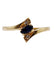 Bague 54 Bague vintage or jaune, saphir navette et diamants 58 Facettes A05234