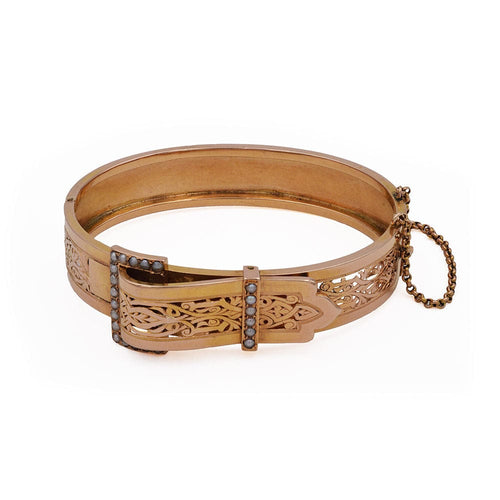 Bracelet Bracelet Or jaune Perles - Epoque fin XIXe Siècle 58 Facettes