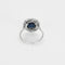 Bague 53 Bague en or blanc et platine, saphir et diamants 58 Facettes GU299