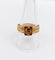 Bague 61.5 Bague semainier victorienne fleur en or rose 18k et émail bleu 58 Facettes A06639